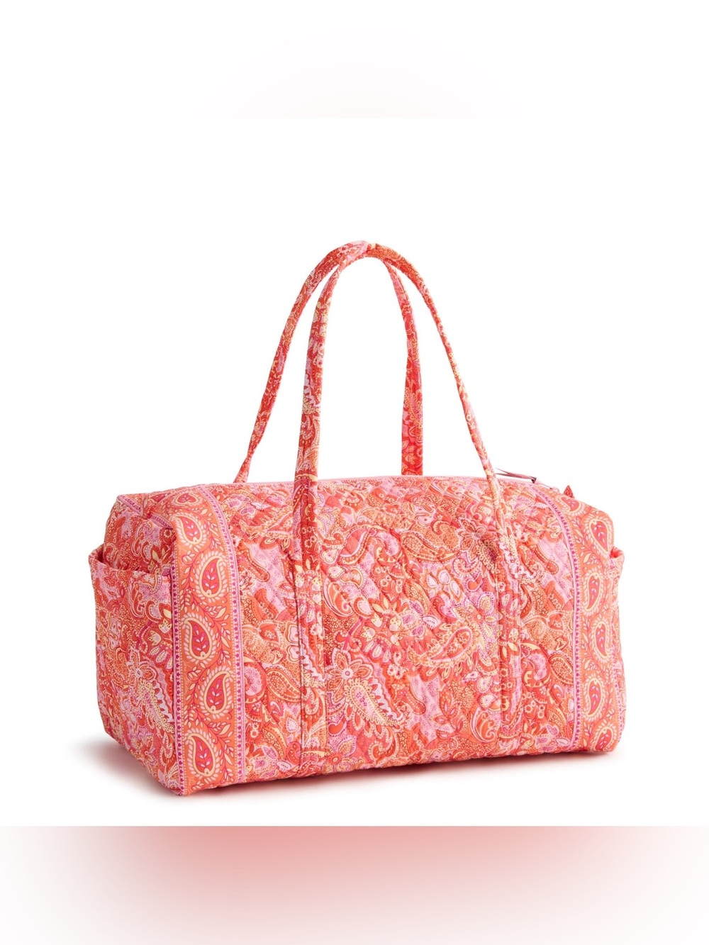 Vera Bradley Large Original Duffel in the Sherbet paisley cotton pattern